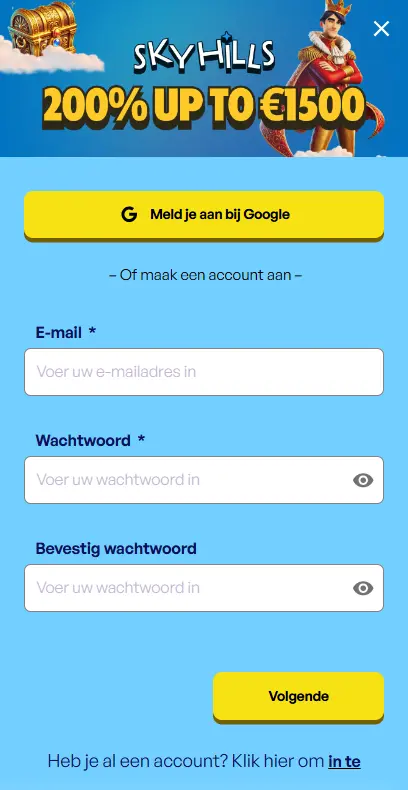 Registratiepagina